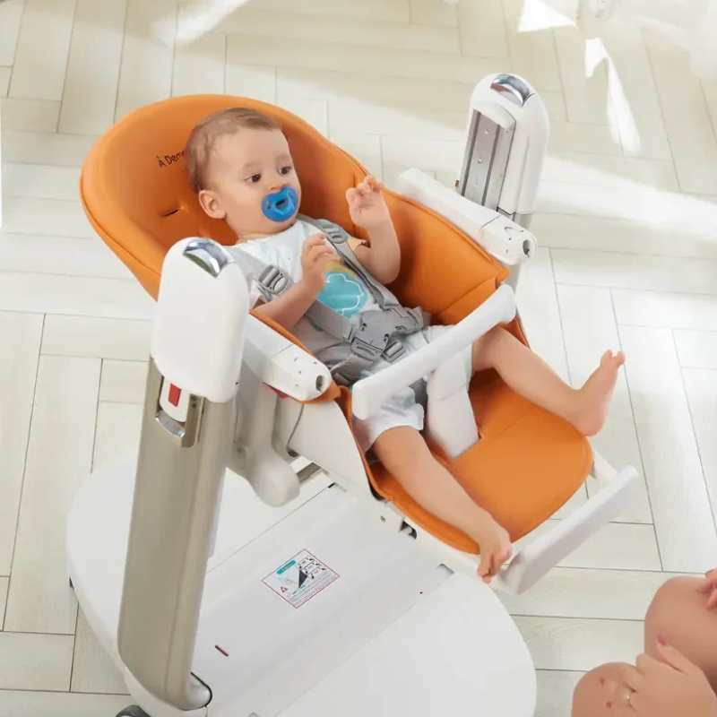 Chaise haute multifonctionnelle 3 en 1 orange – A Demain