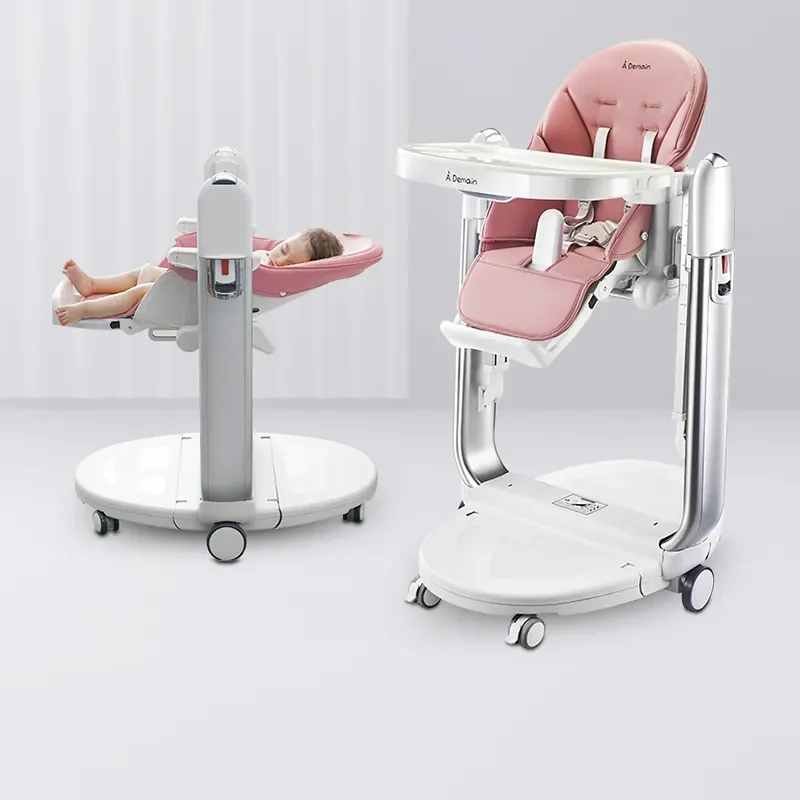 Chaise haute multifonctionnelle 3 en 1 rose – A Demain