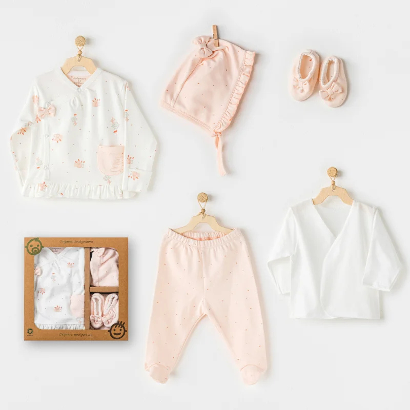 xx Coffret Naissance Petits Oiseaux Fleury 5 Pcs Coton- Andywawa