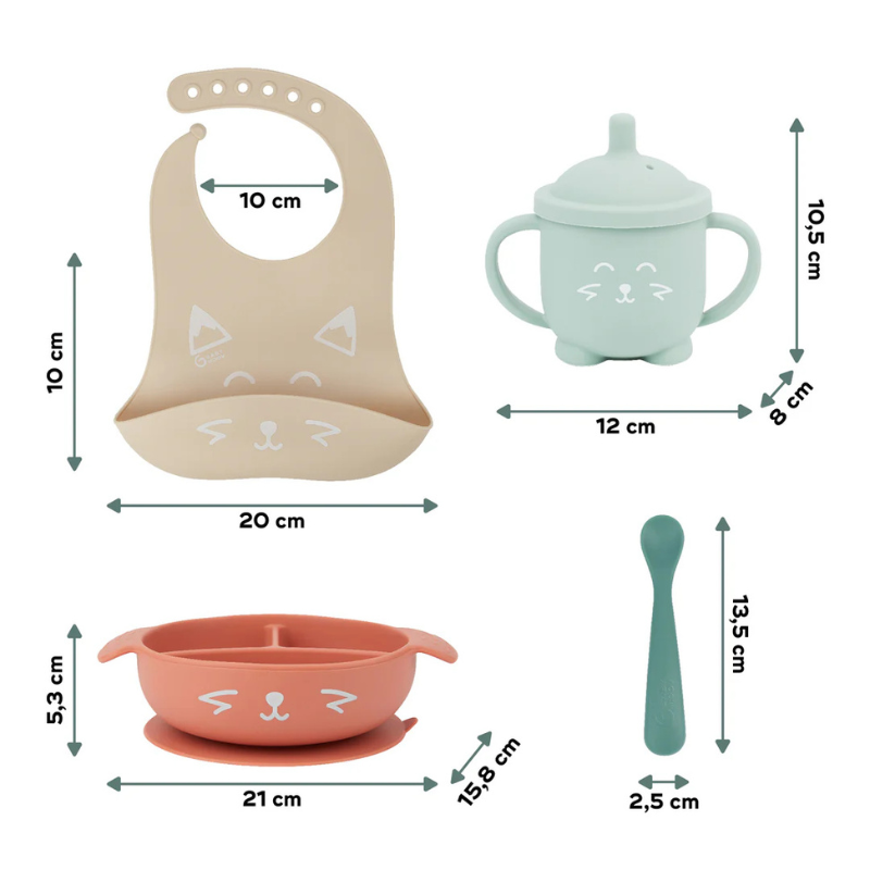Coffret vaisselle en silicone - 15-24 mois - Babymoov