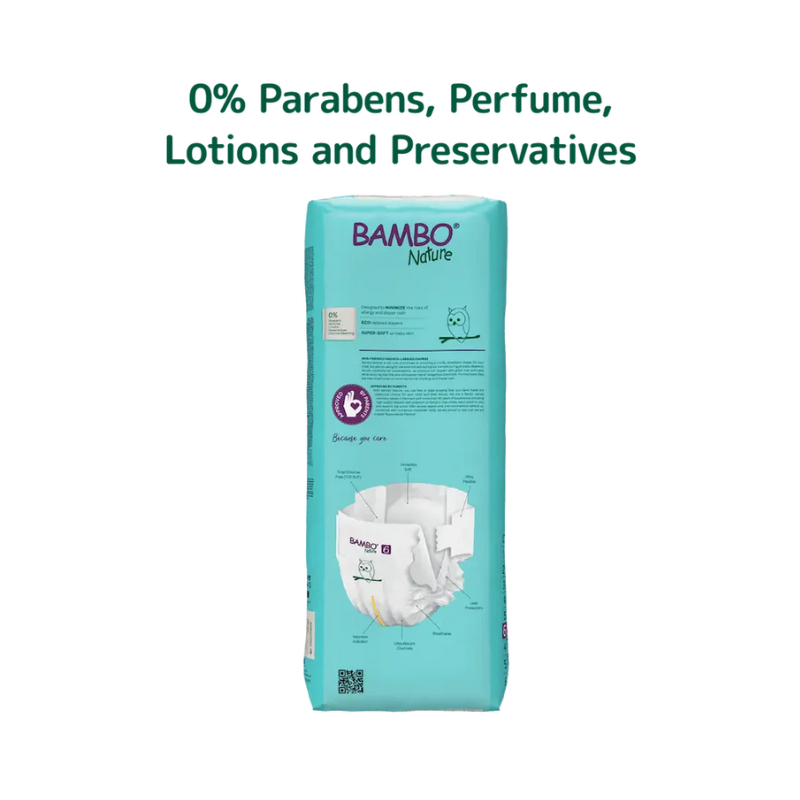 Couches Bambo Nature taille 6 (16 kg et plus / 35 lb et plus), 40 pièces