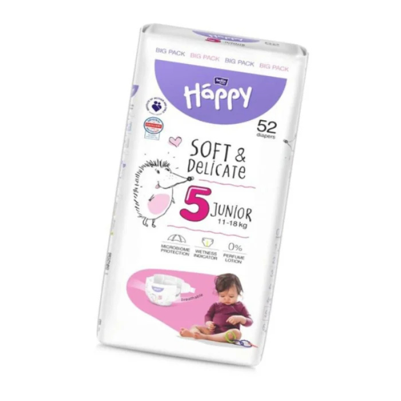 xx Couches Happy Taille 5 (12-25kg) 52 unités