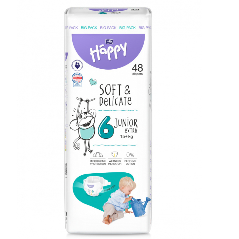 xx Couches Happy Taille 6 (15+kg) 48 unités