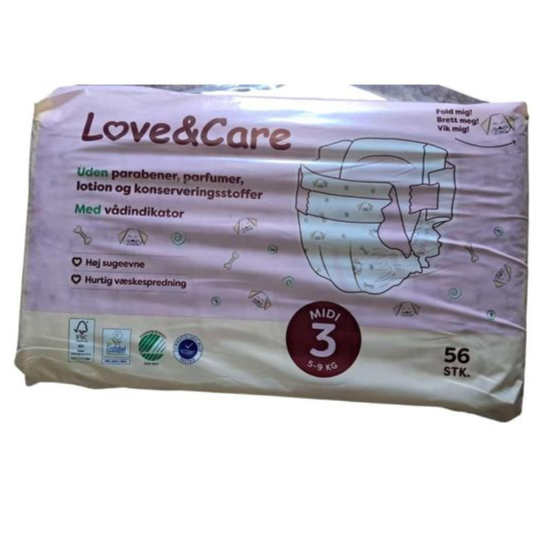xx Couches Love Care 3 junior 5-9 kg( 56x5)