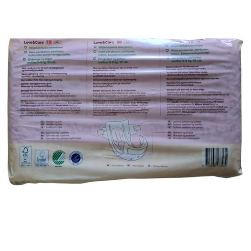 Couches Love Care 3 junior 5-9 kg( 56x5)