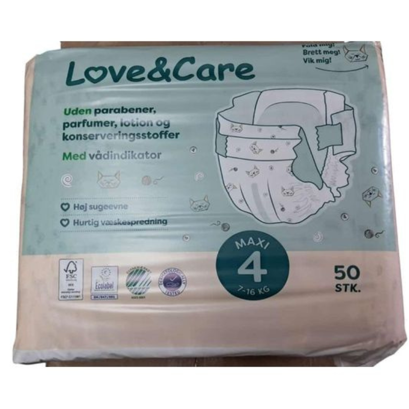 xx Couches Love Care  4 junior 7-16 kg( 50x6)