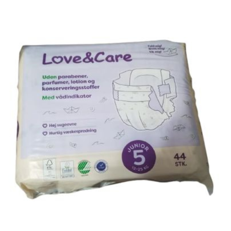 Couches Love Care 5 junior 12-25 kg( 44x6)