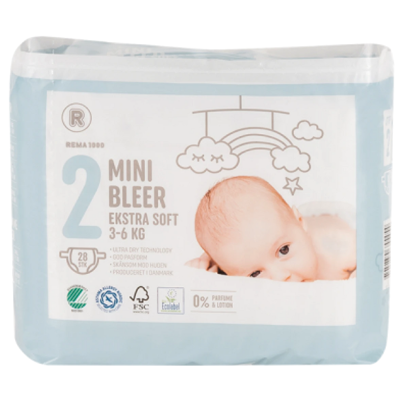 Couches taille 2 (3–6 kg) Mini Bleer