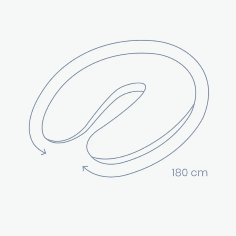 Coussin d'Allaitement et Maternité Buddy  Tetra Jersey Vert - Doomoo