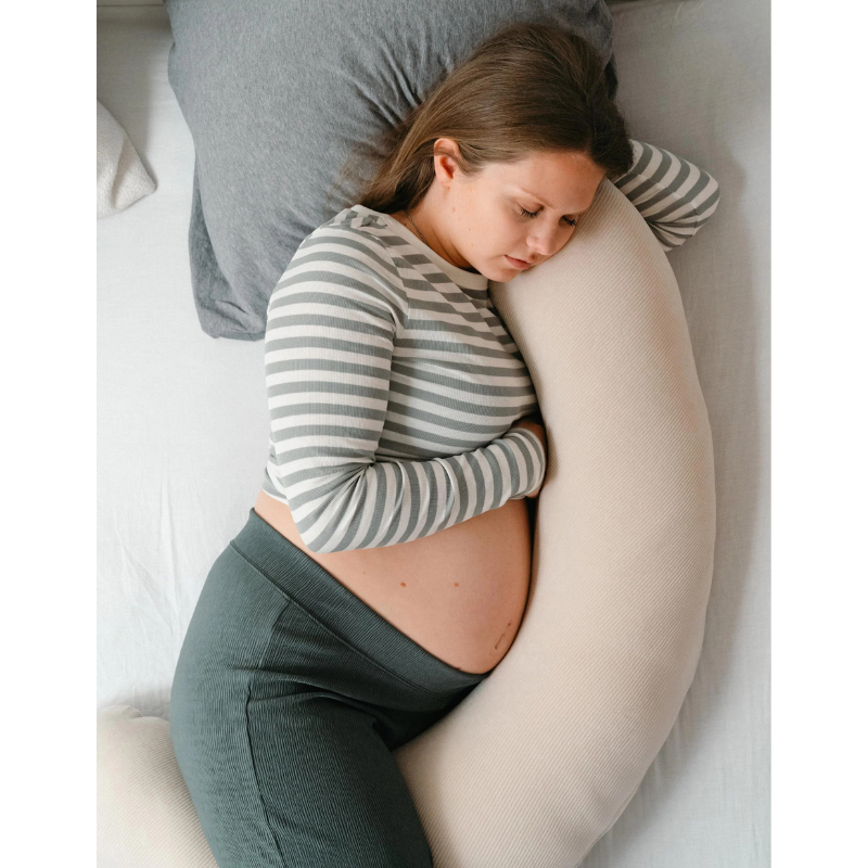 Coussin d'Allaitement et Maternité Buddy  velours côtelé sable- Doomoo