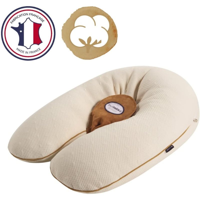 Coussin d'allaitement Multirelax Organic Coton beige - Candide