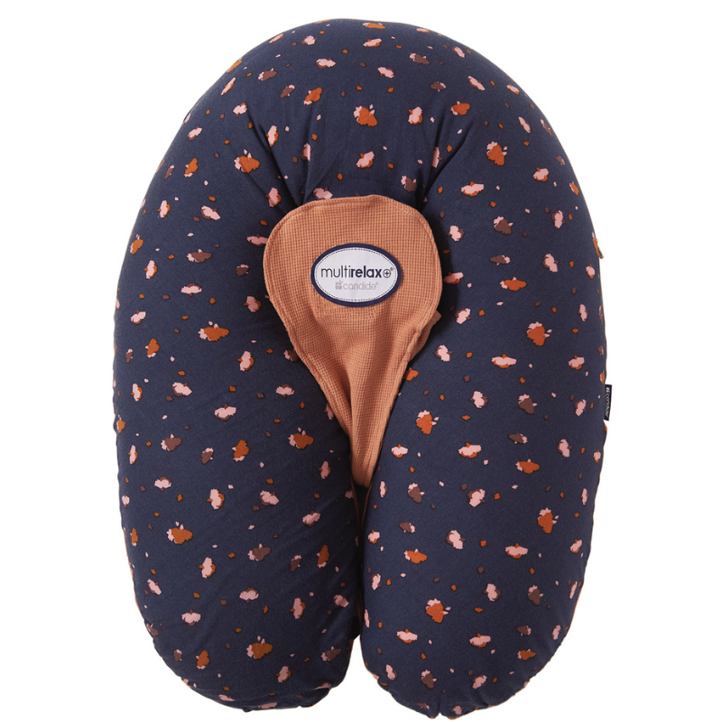 Coussin Multirelax jersey Fleurs - Cassonade - Candide