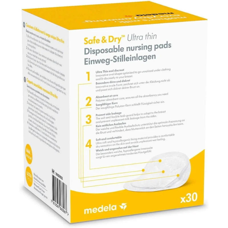 Coussinets d’allaitement jetables 30 unités Medela