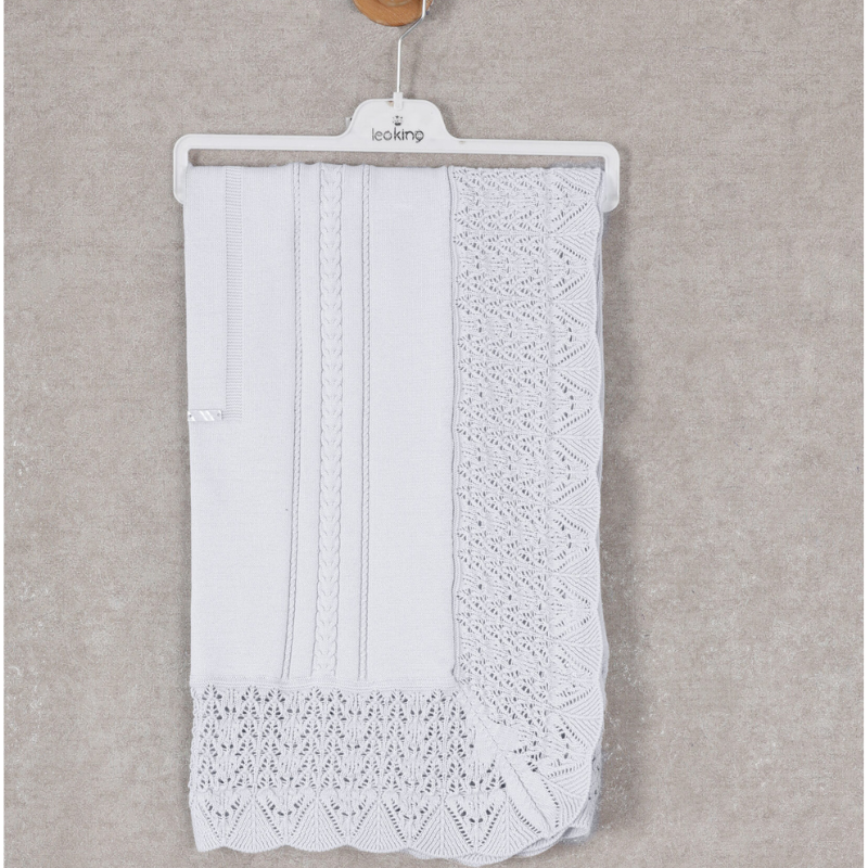 xx Couverture Bébé Garçon Leio King – Coton Gris