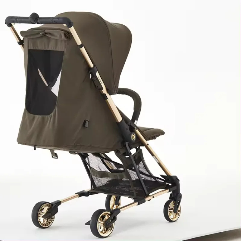 DearMom Poussette de voyage compacte pour tout-petits – coloris jaune