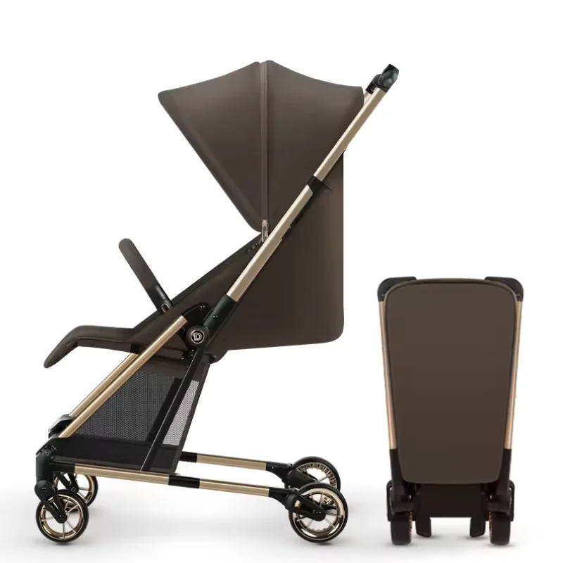 DearMom Poussette de voyage compacte pour tout-petits – coloris jaune