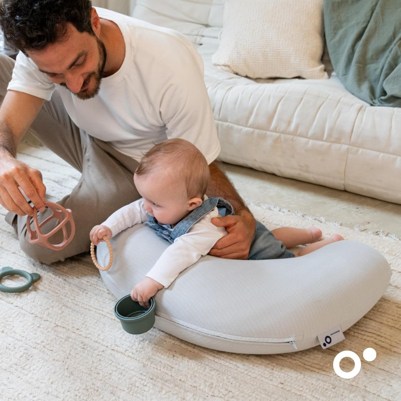 doomoo Coussin de Grossesse d'allaitement 2 en 1 Twisty - Gris