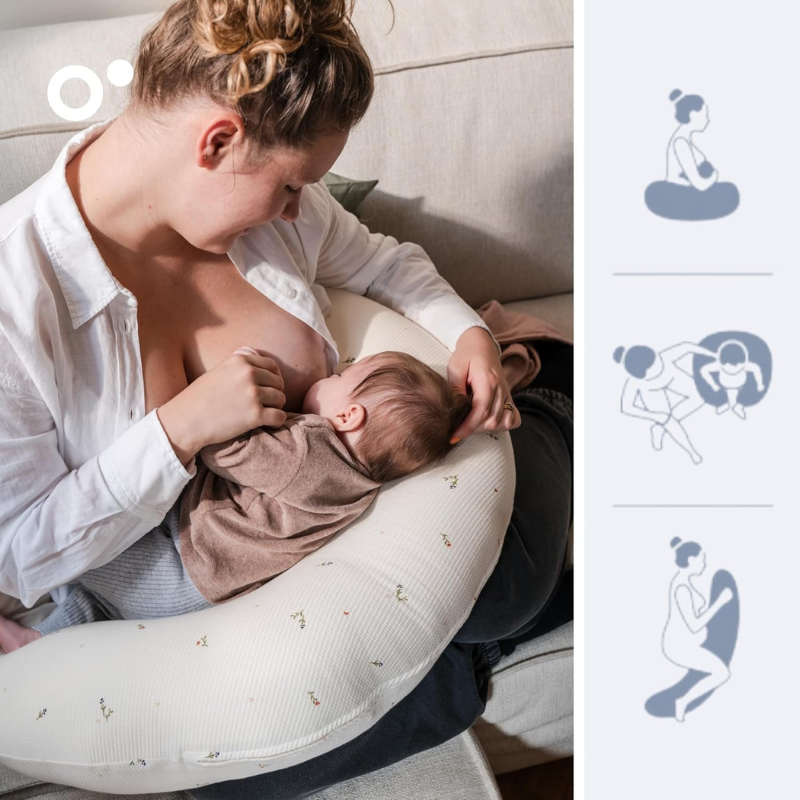 doomoo Coussin de Grossesse et d'allaitement 2 en 1 Twisty - Beige