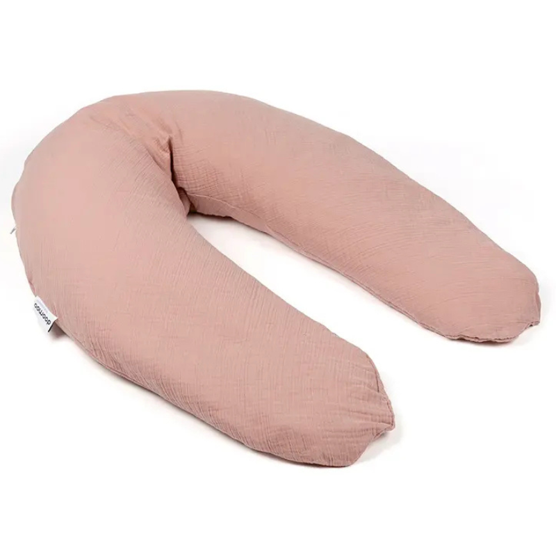 xx Doomoo – Coussin de maternité Comfy Big en tissu tétra rose