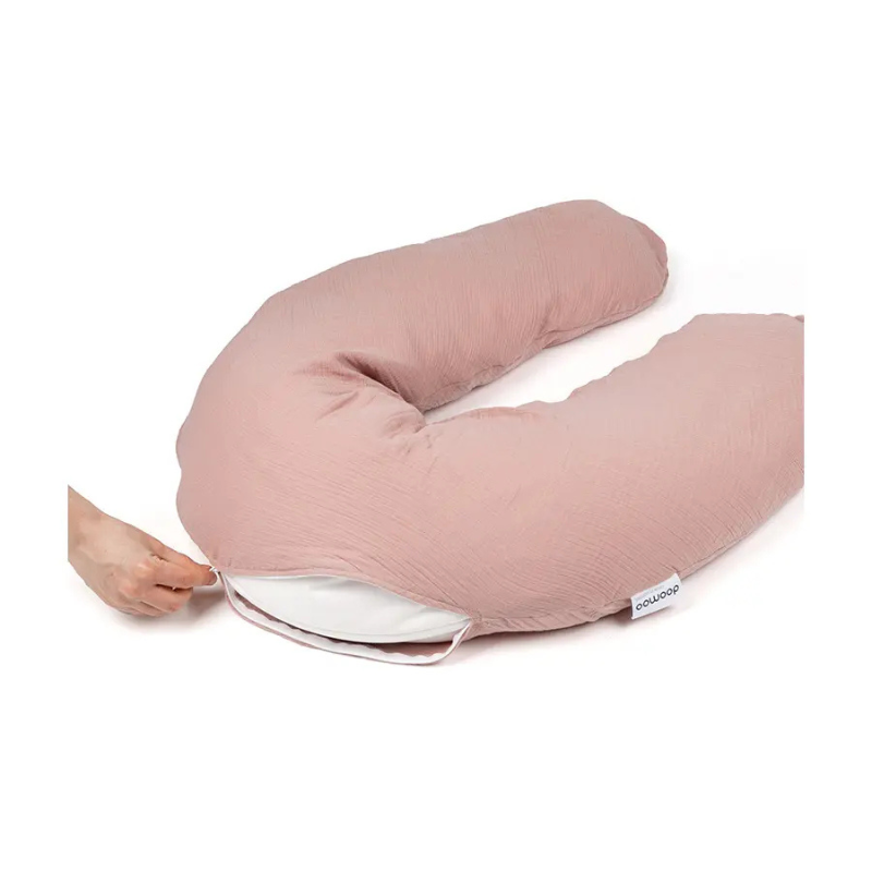 Doomoo – Coussin de maternité Comfy Big en tissu tétra rose