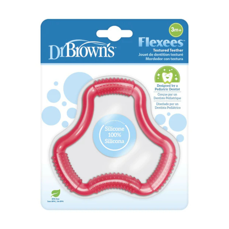 Dr. Brown's Anneau de dentition Flexees 3M+ - Rouge