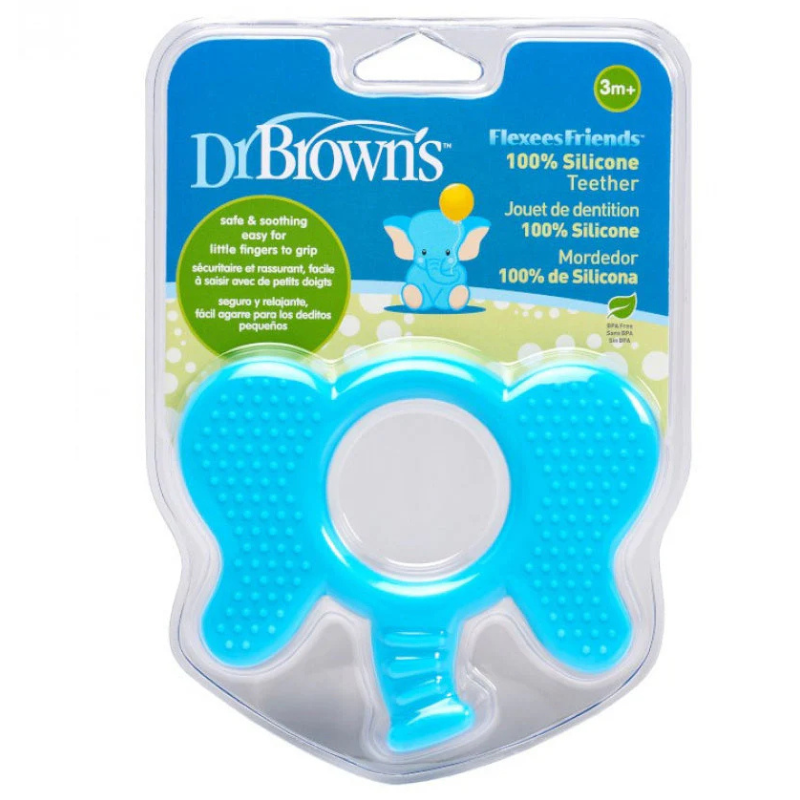 Dr. Brown's Anneau de dentition Flexees Friends Elephant 3M+ - Blue