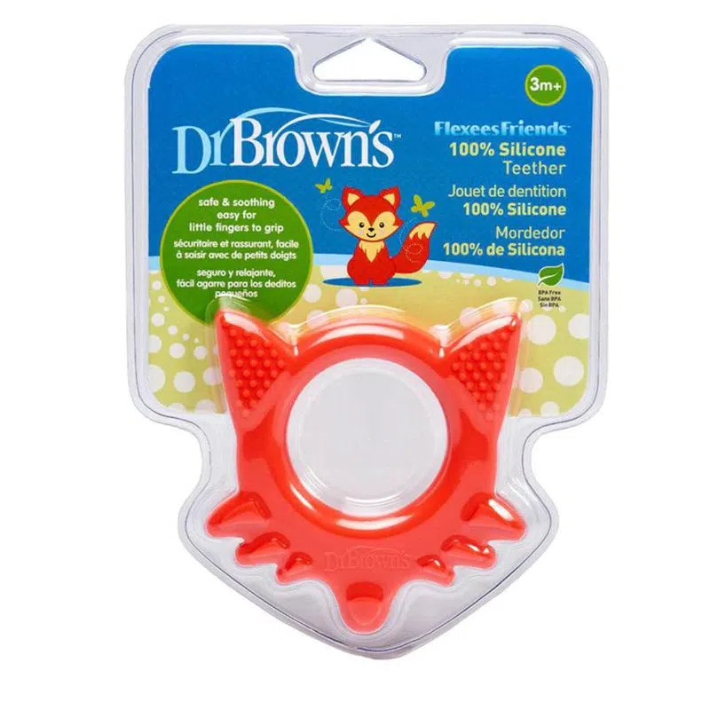 xx Dr. Brown’s Anneau de dentition Flexees Friends Renard 3M+ – Rouge