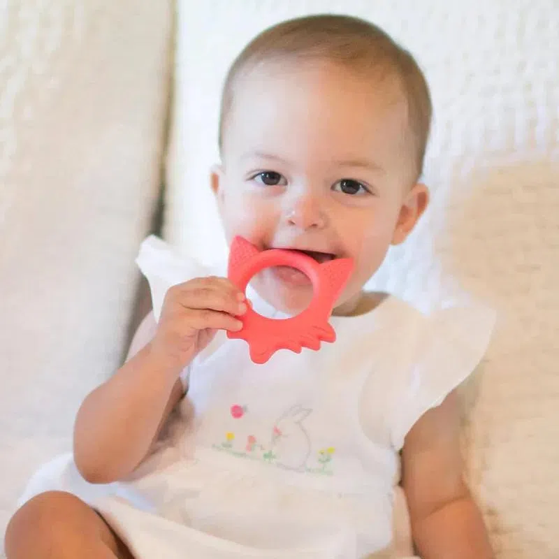 Dr. Brown’s Anneau de dentition Flexees Friends Renard 3M+ – Rouge