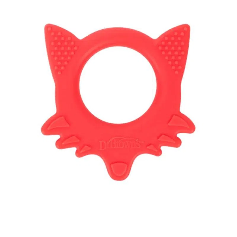 Dr. Brown’s Anneau de dentition Flexees Friends Renard 3M+ – Rouge