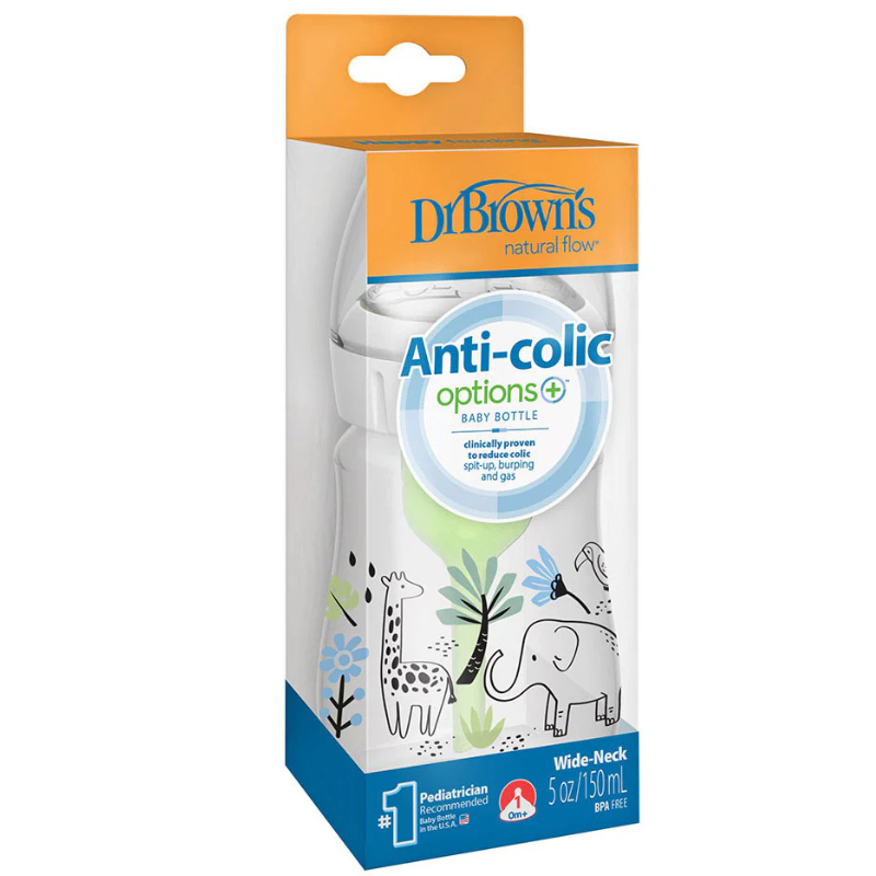 Dr. Brown's Biberon Anti-Colique Options+ 150ml - Éléphant