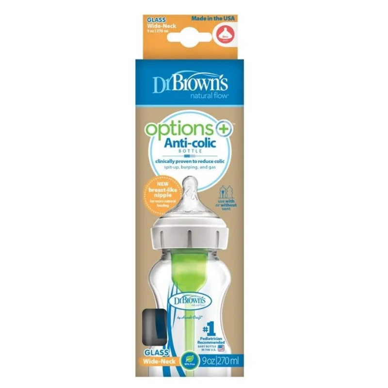 xx Dr Brown’s Biberon en verre 270ml  Anti-Colique Cole large
