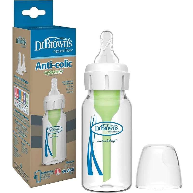 xx DR BROWNS Biberon en verre étroite anti-colique de 120 ml