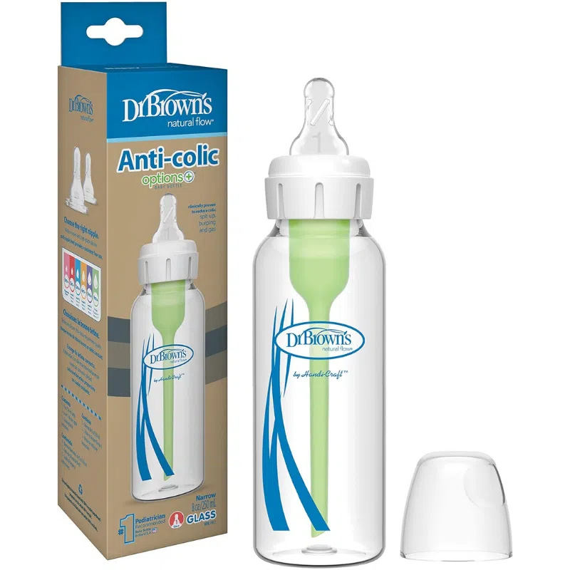 xx DR BROWNS Biberon en verre étroite anti-colique de 250 ml