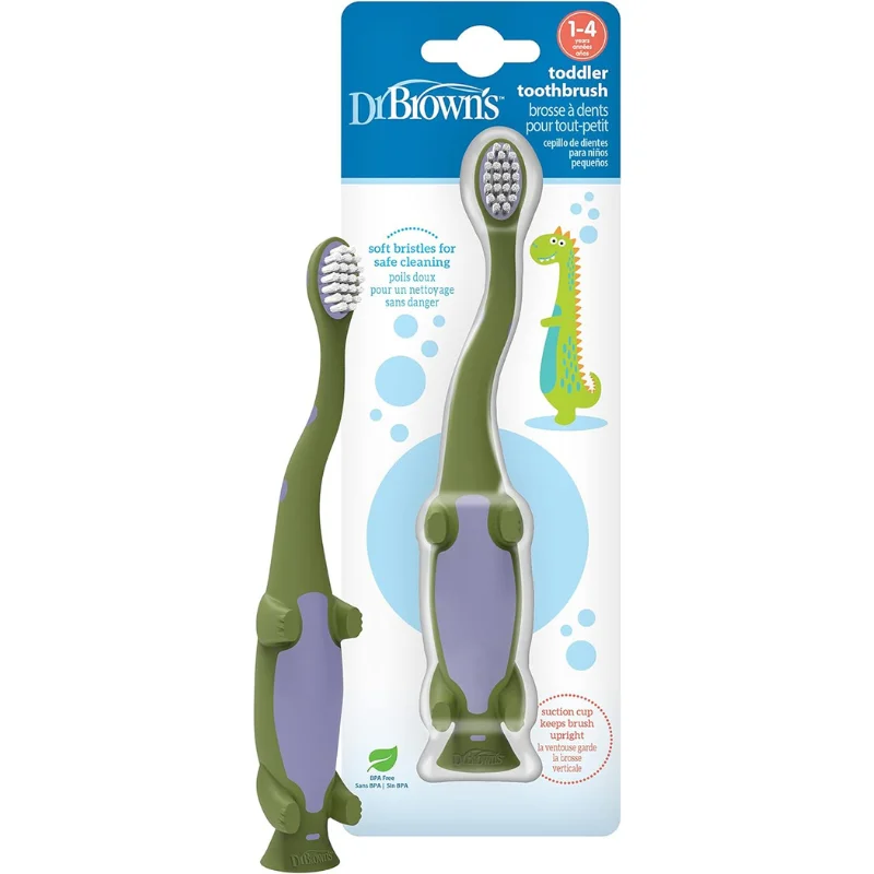 xx Dr. Brown’s Brosse à dents dinosaure pour tout-petit – vert