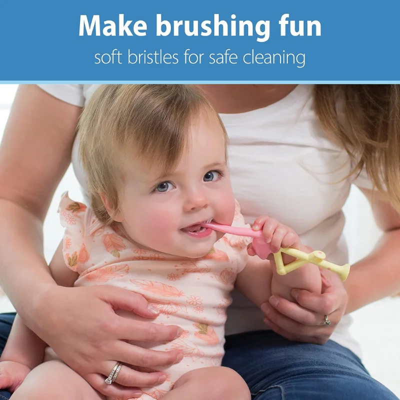 Dr. Brown’s Flamingo Brosse à dents pour enfant Rose