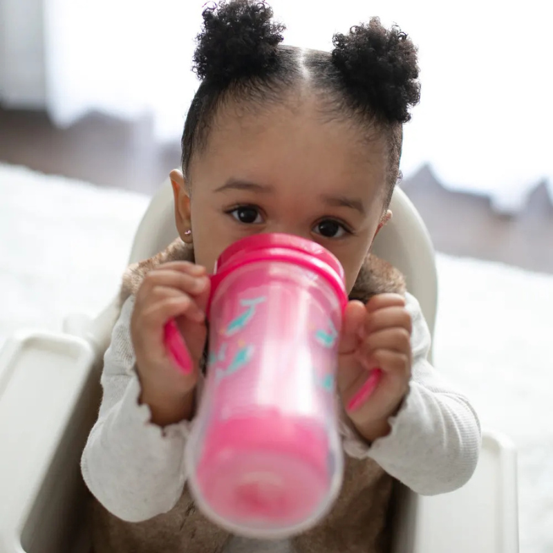 Dr. Brown's Gobelet Isotherme à Paille 300ml avec Poignées 12M+ - Rose