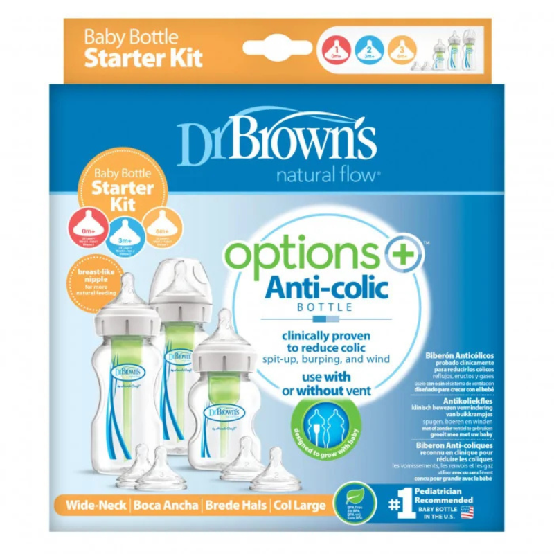 xx Dr Brown's Kit Biberons Options+ Anti-colic col large