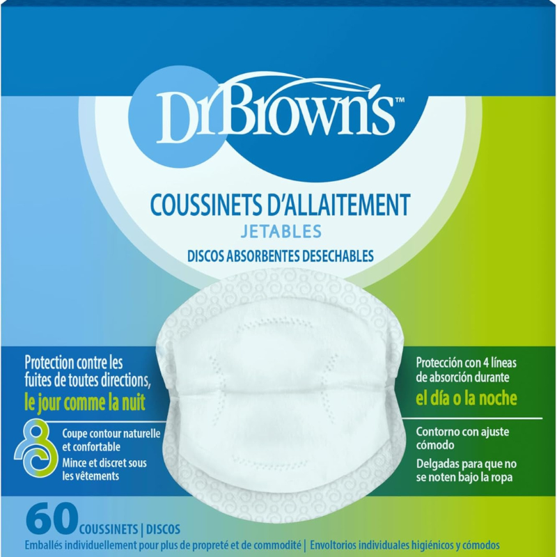 Dr. Brown's  Lot de 60 disques absorbants jetables