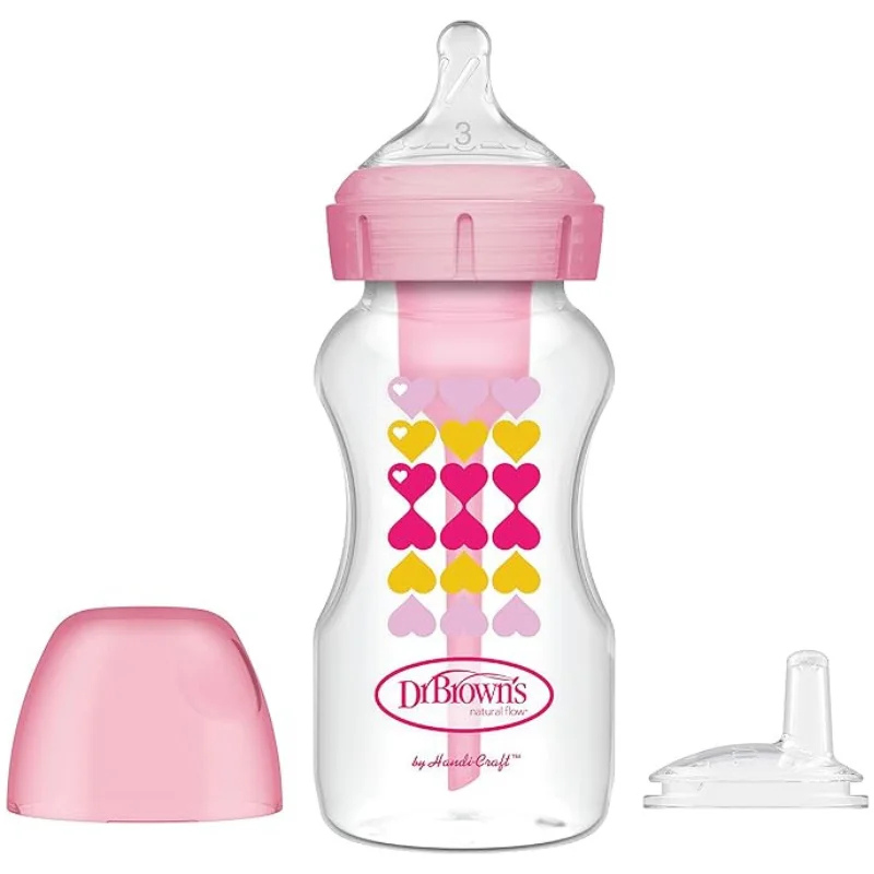 xx Dr. Brown’s Natural Flow Options+ biberon 270 ml – rose