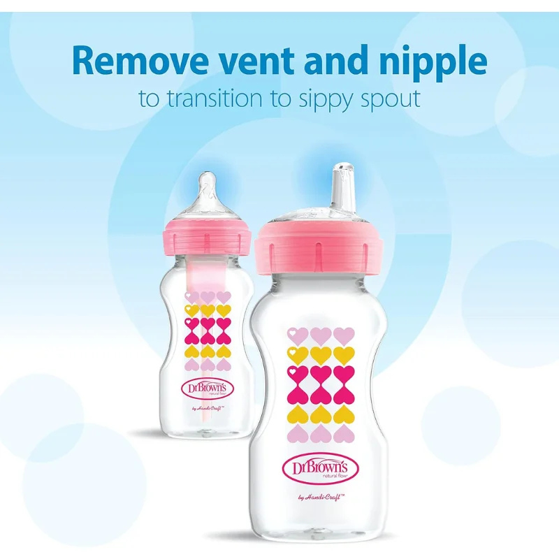 Dr. Brown’s Natural Flow Options+ biberon 270 ml – rose