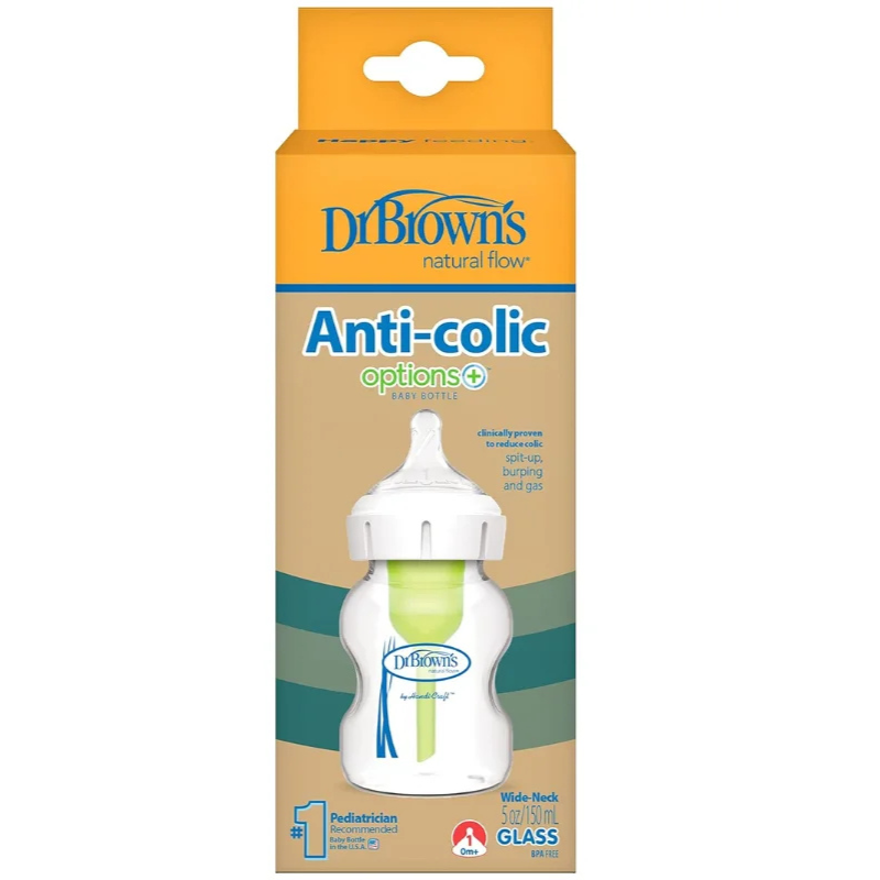 Dr. Brown’s Natural Flow Options+ Biberon en verre 150 ml
