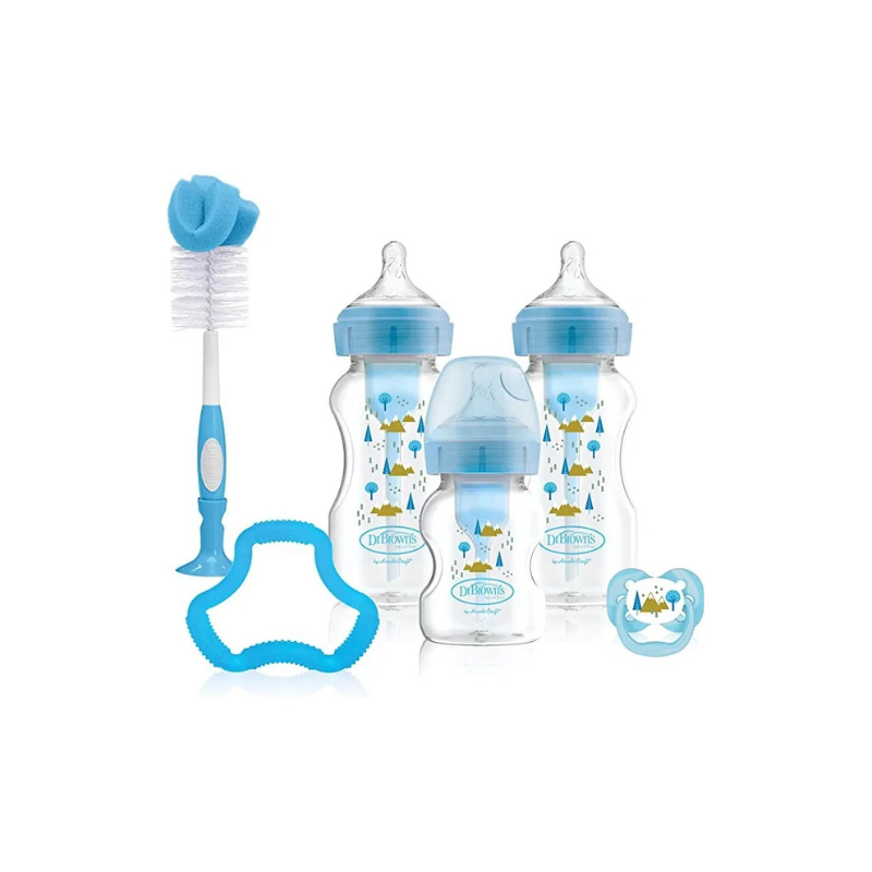 xx Dr Brown's Pack cadeau Biberons Anti-coliques à Cole large - Bleu