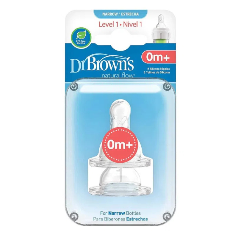 xx Dr. Brown’s Pack de 2 tétines Cole étroit L1 0M+