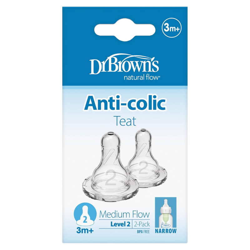 xx Dr. Brown’s Pack de 2 tétines Cole étroit L2 3M+