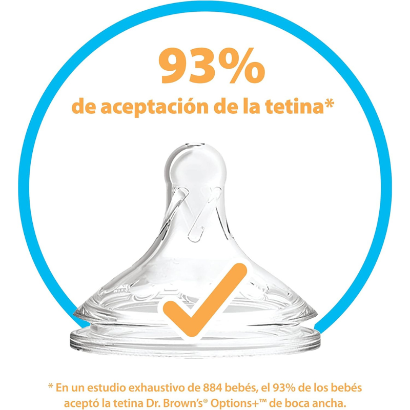 Dr. Brown’s Pack de 2 Tétines Cole large L1 0M+