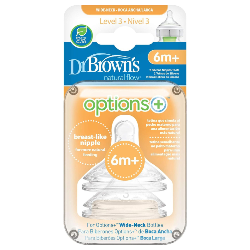 xx Dr. Brown’s Pack de 2 Tétines Cole large L3 6M+