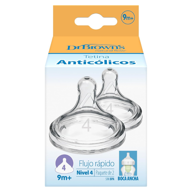 xx Dr. Brown's Tétine silicone Options+ Large bouche Niveau 4 +9 mois