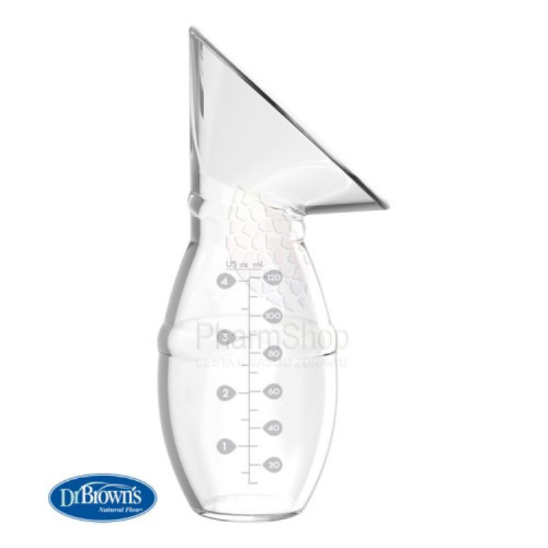 Dr. Brown's Tire lait en silicone + Biberon 120ml Cole étroit
