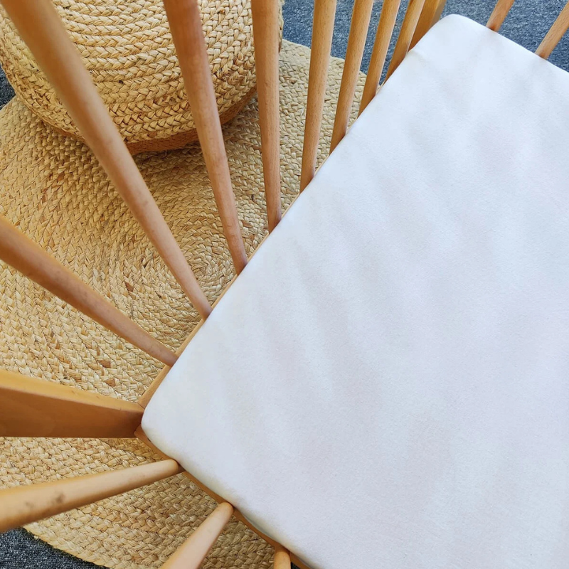 Drap housse Jersey coton 60x120cm Blanc - Candide