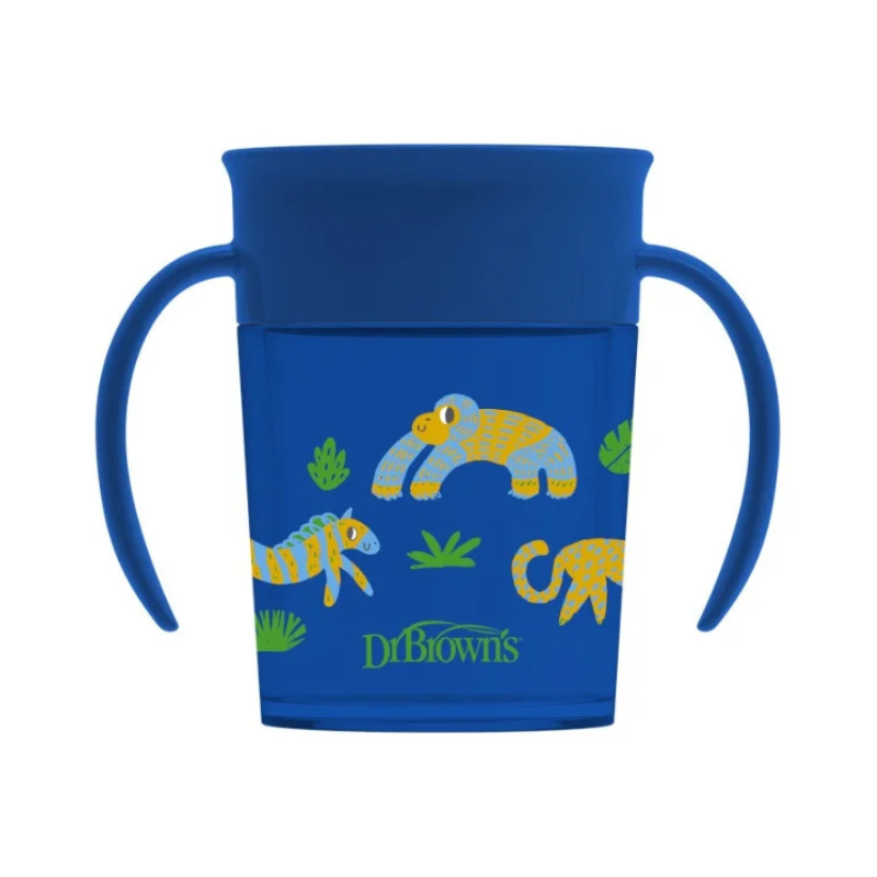 DR.BROWN’S Tasse Cheers 360 Avec Poignées, 7 Oz/250 Ml, Blue 1 Paquet